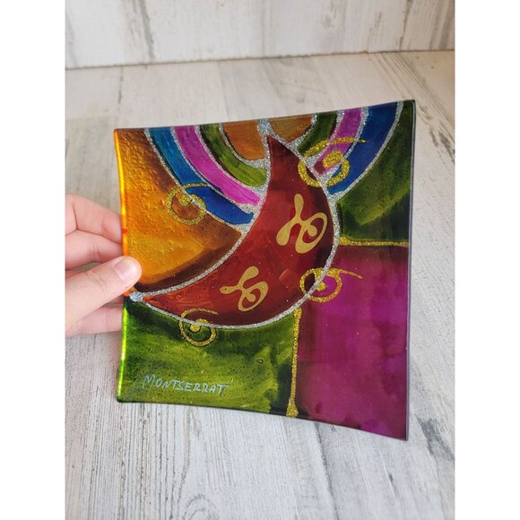 Montserrat trinket iridescent rainbow dish home decor - Picture 4 of 6